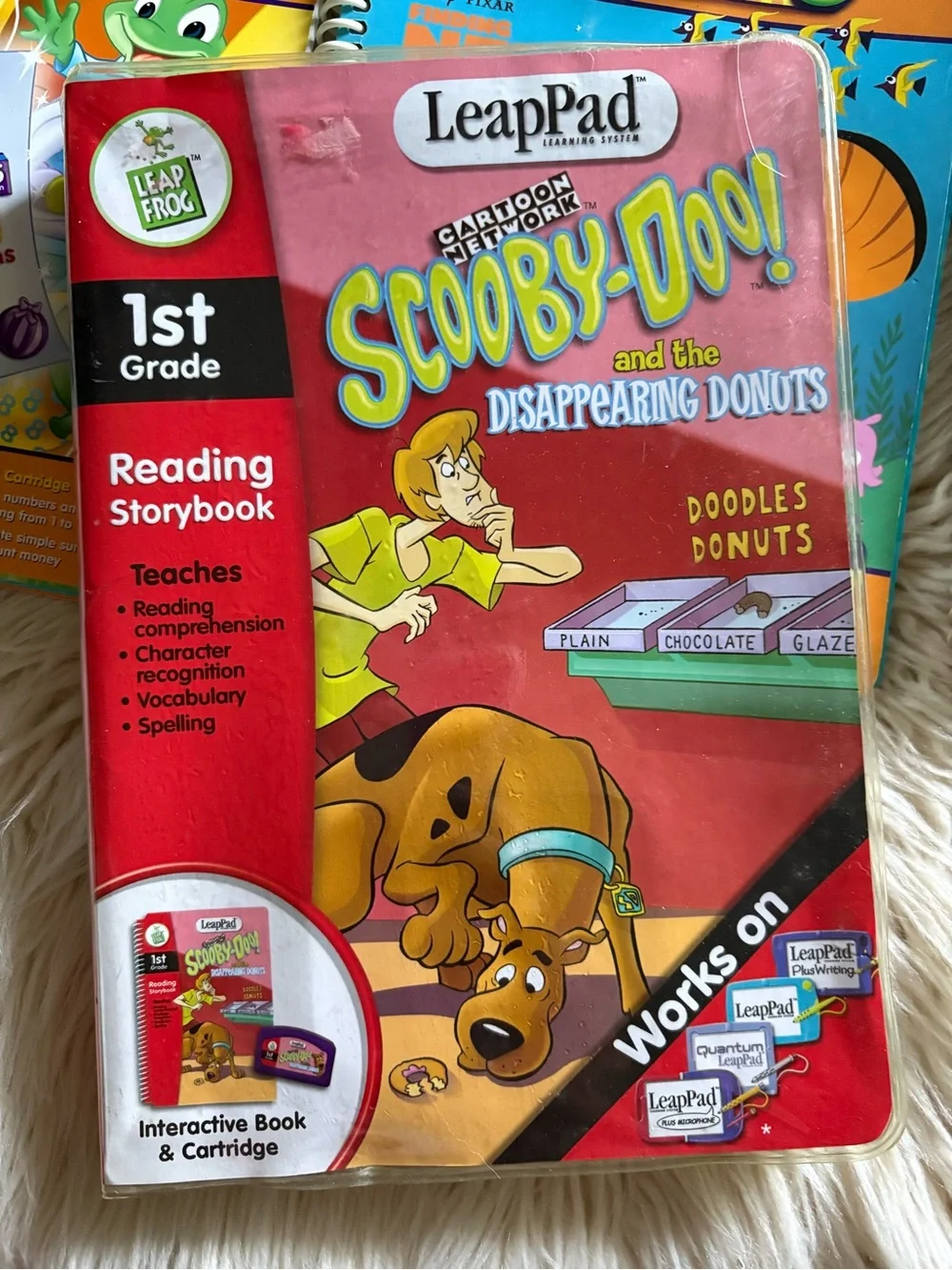 4 Original Leap Frog LeapPad Learning System Book & Cartridge Sets Reading Math
